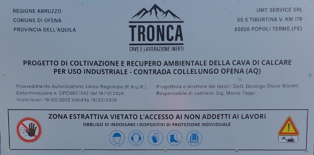 Il Gruppo Tronca alza il sipario sulla cava di&nbsp;Ofena